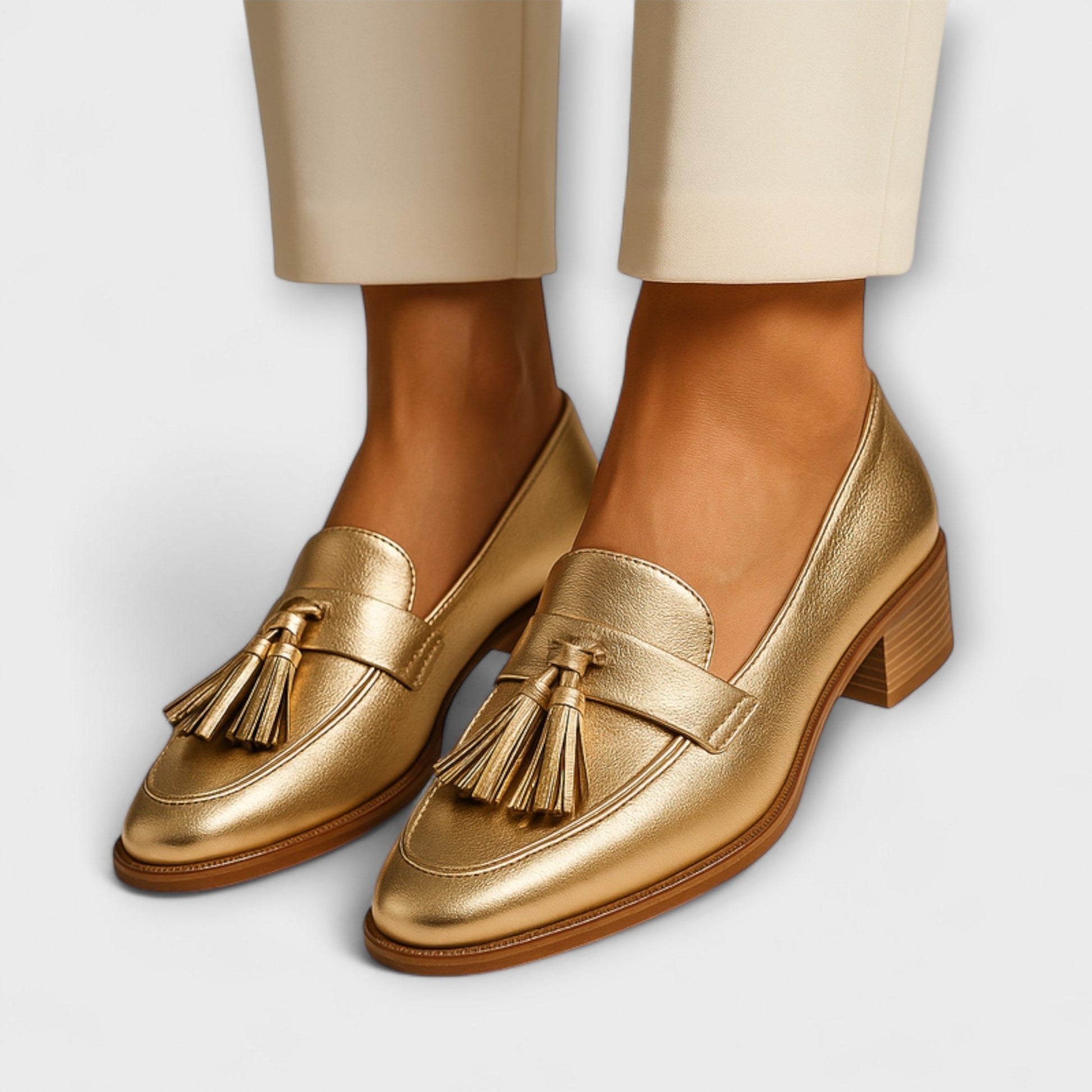 Celeste Golden Loafers